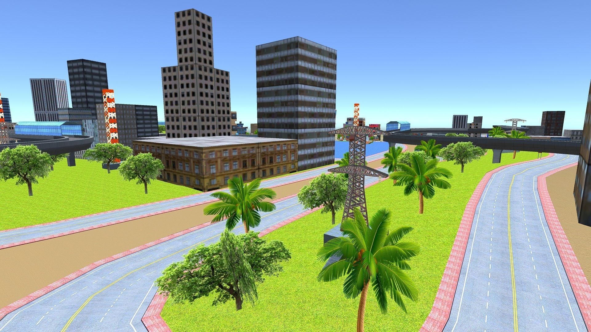 Mobile Game city 2025 Low-poly 3D model_16