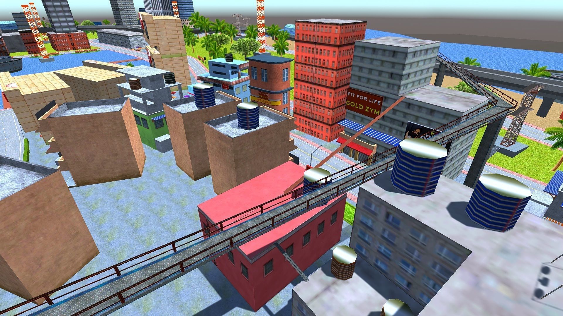 Mobile Game city 2025 Low-poly 3D model_6
