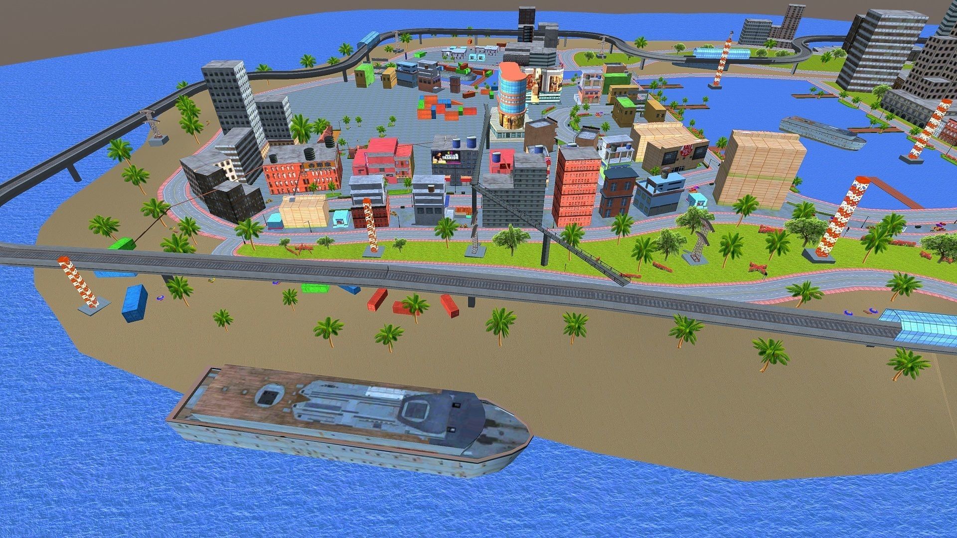 Mobile Game city 2025 Low-poly 3D model_30