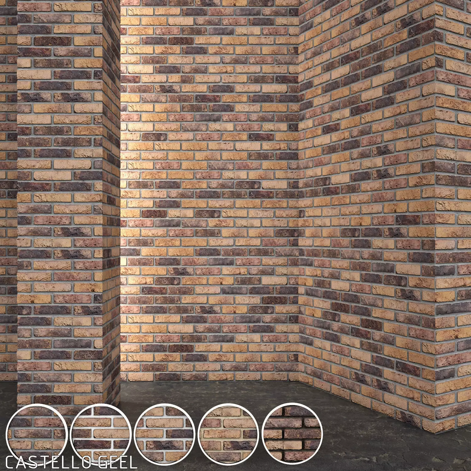 Vandersanden Brick Castello Geel Texture_0