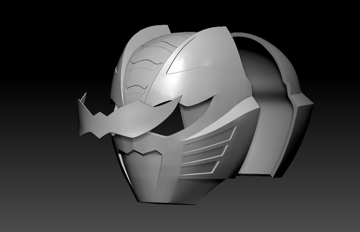 Power Ranger Jungle Fury Red Ranger Helmet 3D print model_1