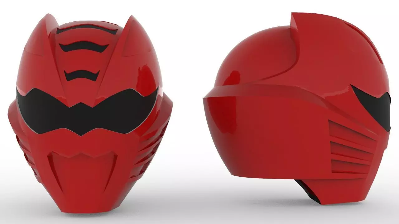 Power Ranger Jungle Fury Red Ranger Helmet 3D print model_0