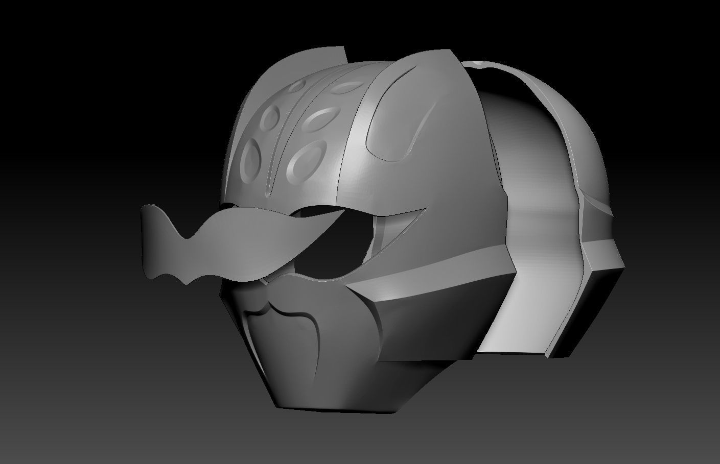 Power Ranger Jungle Fury Yellow Ranger Helmet 3D print model_1