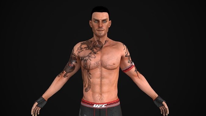 UFC Game Fighting Character Low-poly 3D model