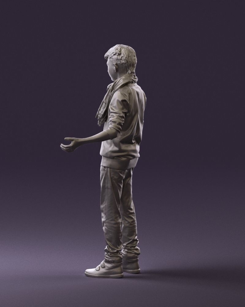 Jumior in red sweater and scarf 0810 3D Print Ready 3D print model_14