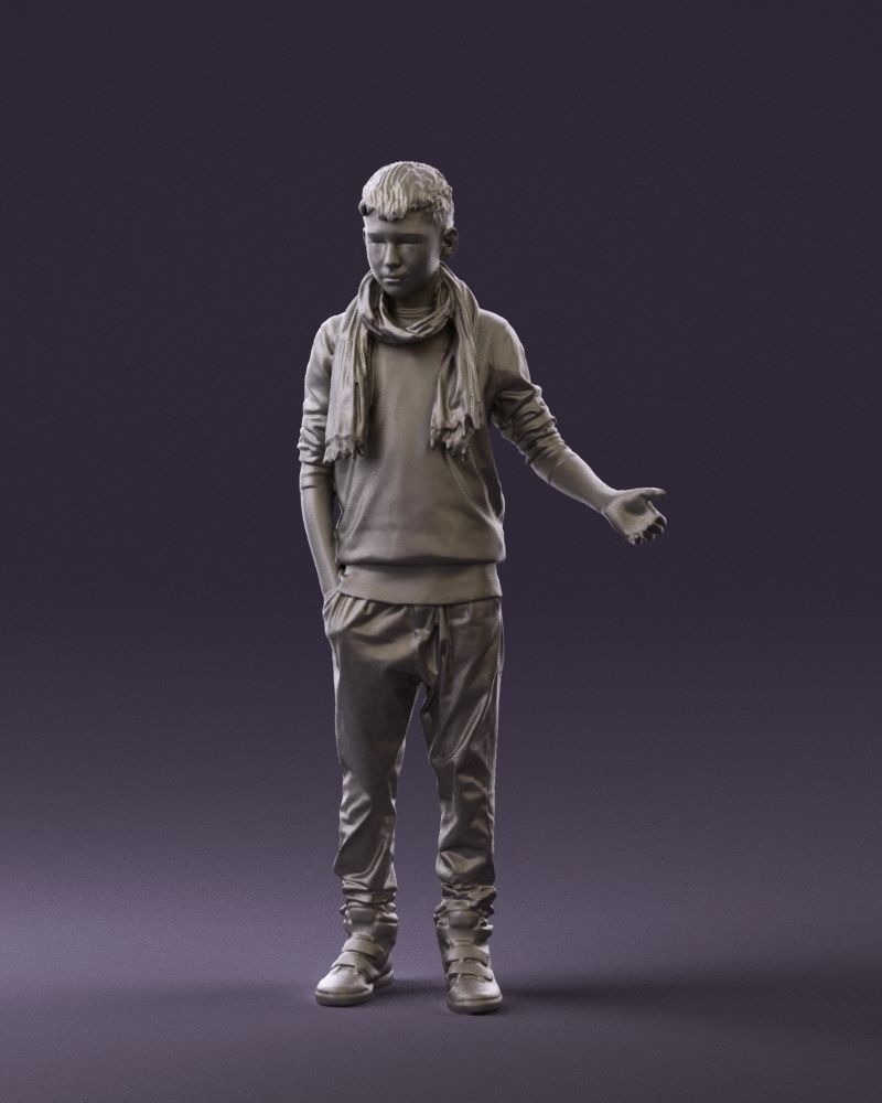 Jumior in red sweater and scarf 0810 3D Print Ready 3D print model_20