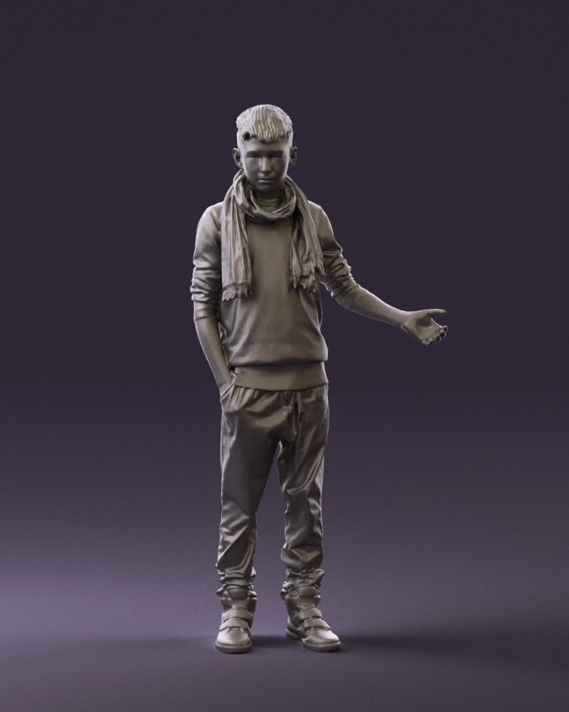 Jumior in red sweater and scarf 0810 3D Print Ready 3D print model_22