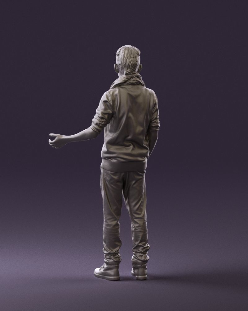 Jumior in red sweater and scarf 0810 3D Print Ready 3D print model_12