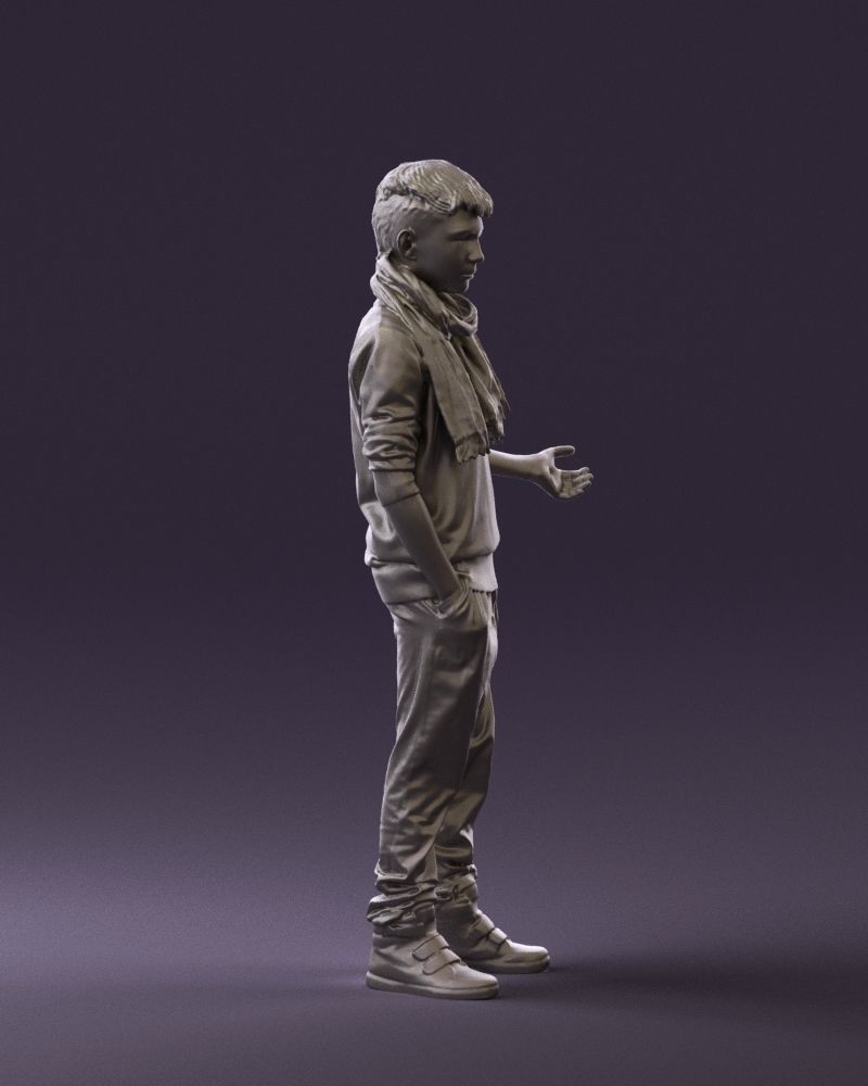 Jumior in red sweater and scarf 0810 3D Print Ready 3D print model_6