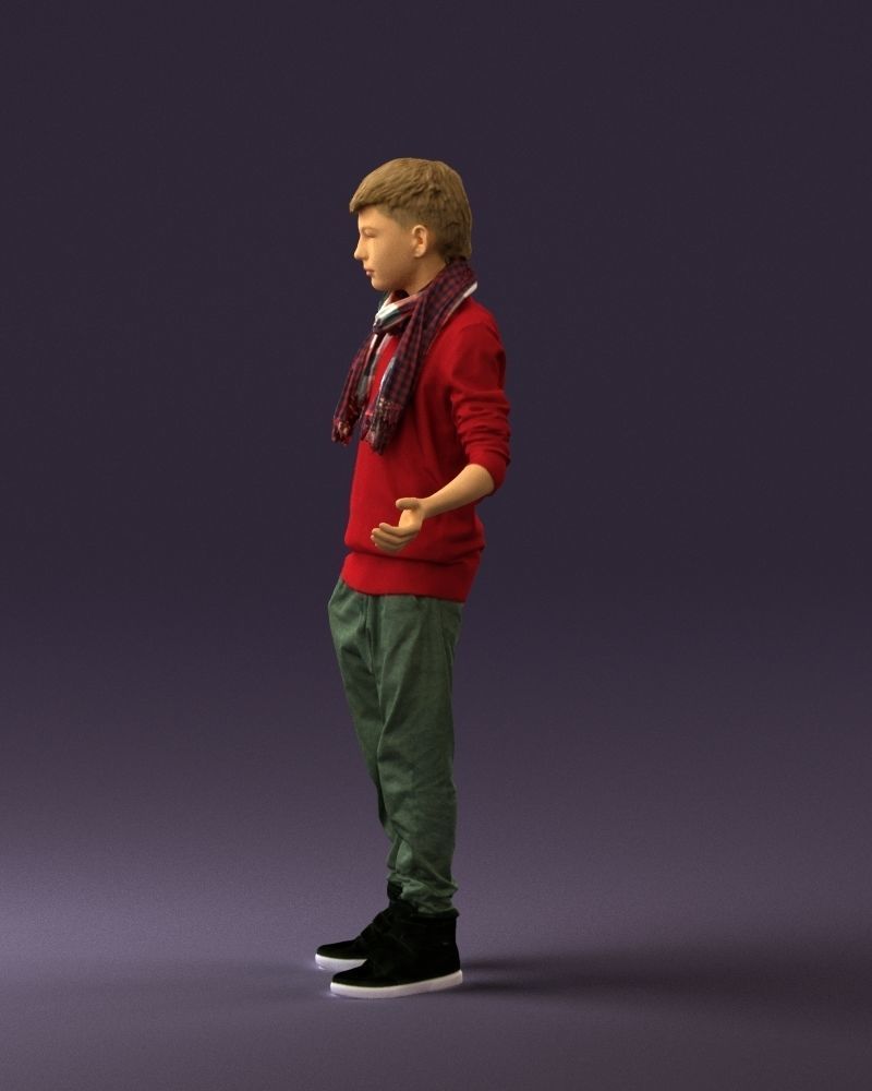 Jumior in red sweater and scarf 0810 3D Print Ready 3D print model_17