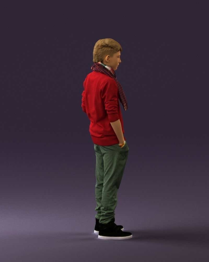 Jumior in red sweater and scarf 0810 3D Print Ready 3D print model_9