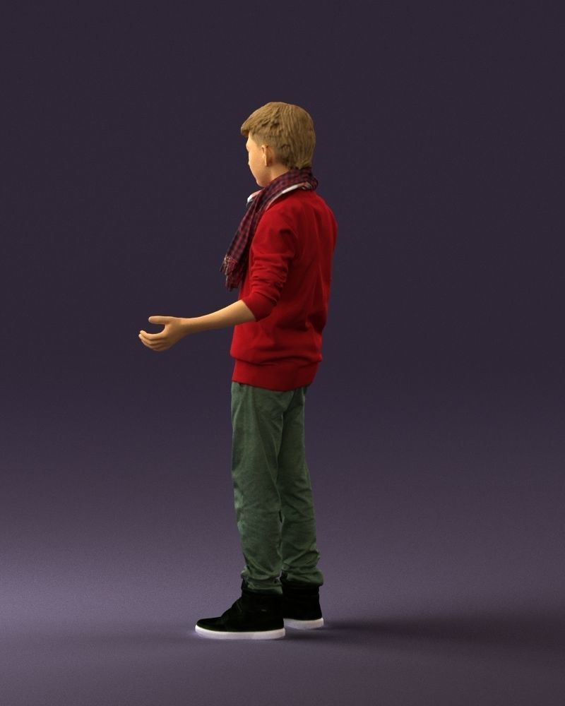 Jumior in red sweater and scarf 0810 3D Print Ready 3D print model_15