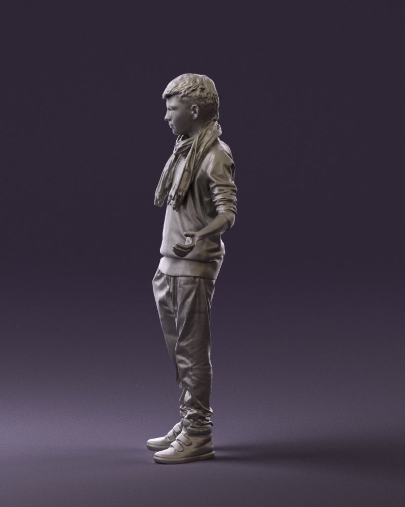 Jumior in red sweater and scarf 0810 3D Print Ready 3D print model_16