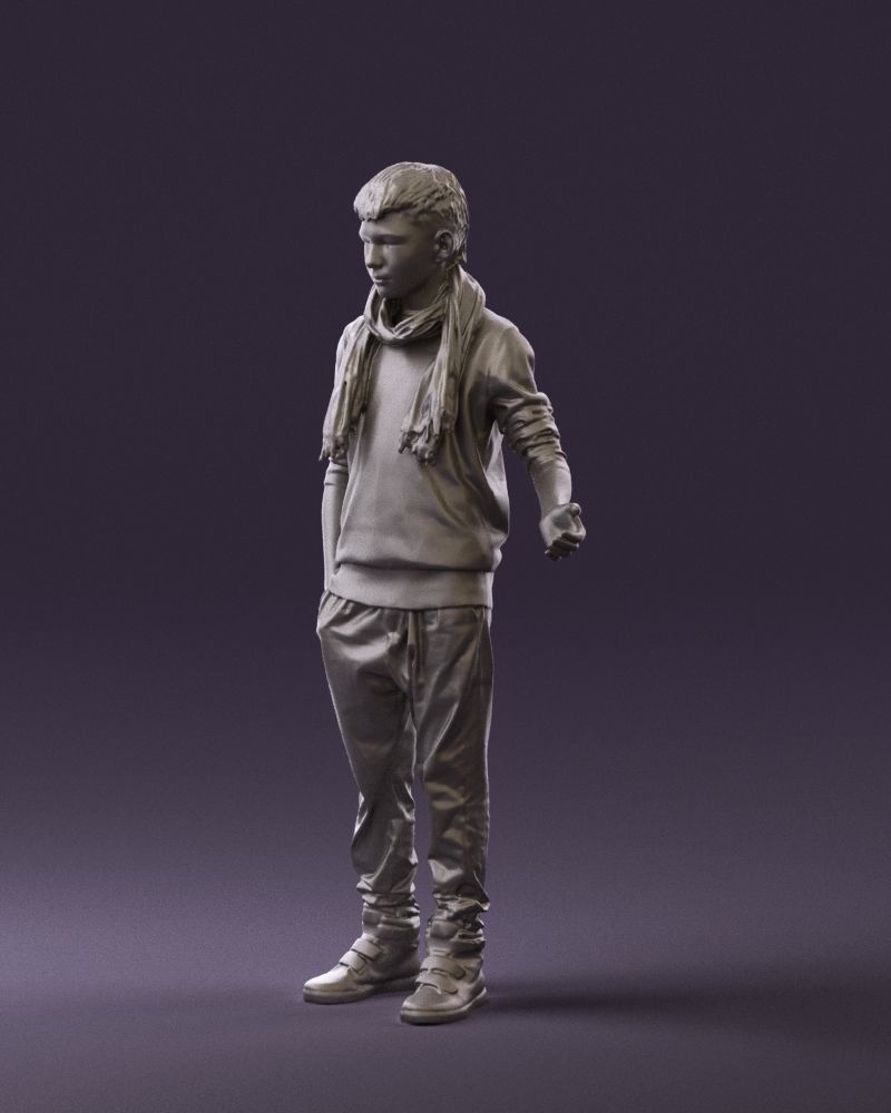 Jumior in red sweater and scarf 0810 3D Print Ready 3D print model_18