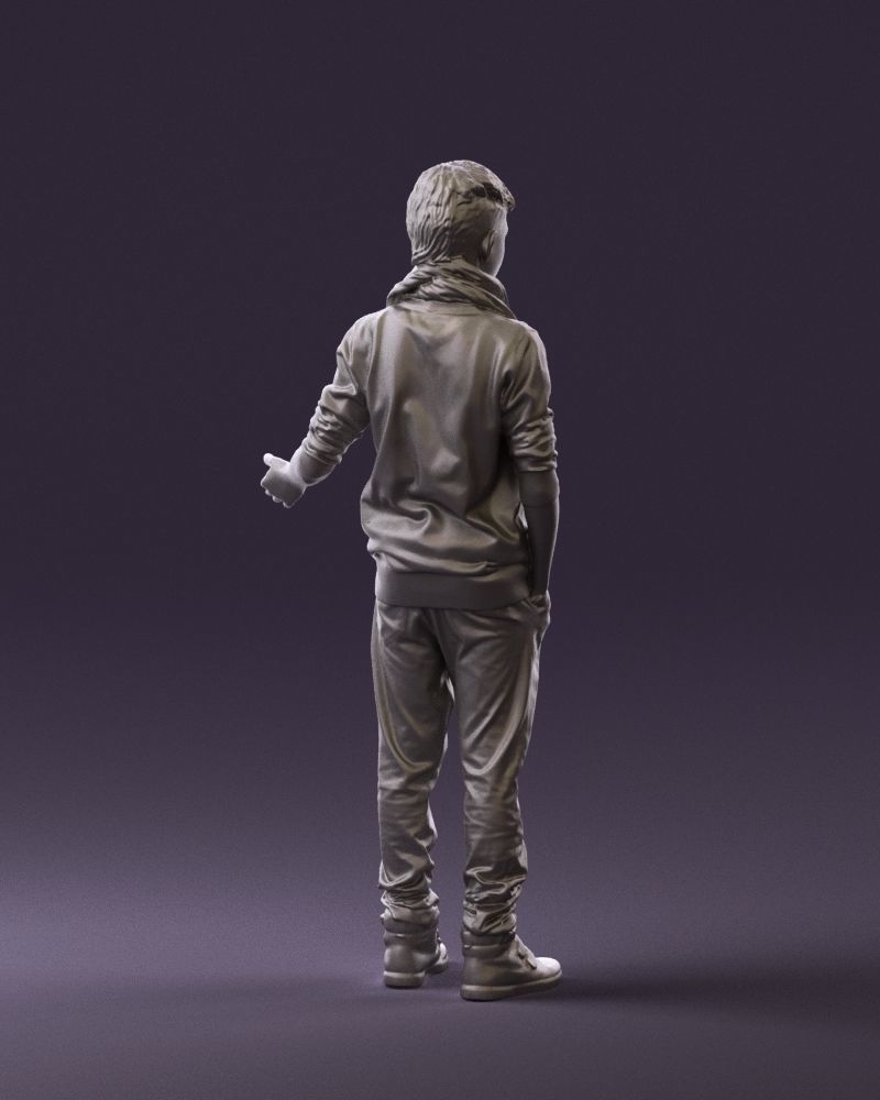 Jumior in red sweater and scarf 0810 3D Print Ready 3D print model_10