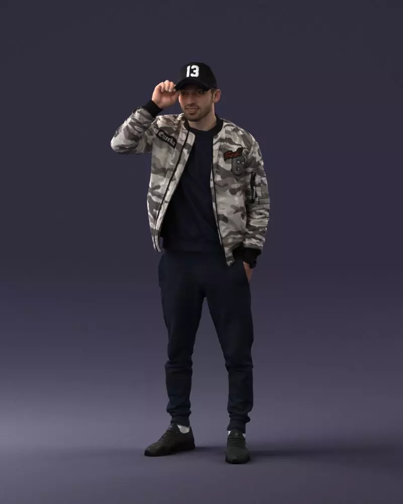 000061 Hip-Hop Man 0420 STL Miniature 3D print model