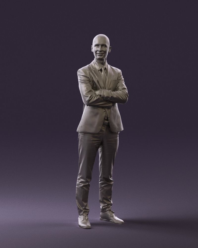 Man in black suit 0450 3D print model 3D print model_1