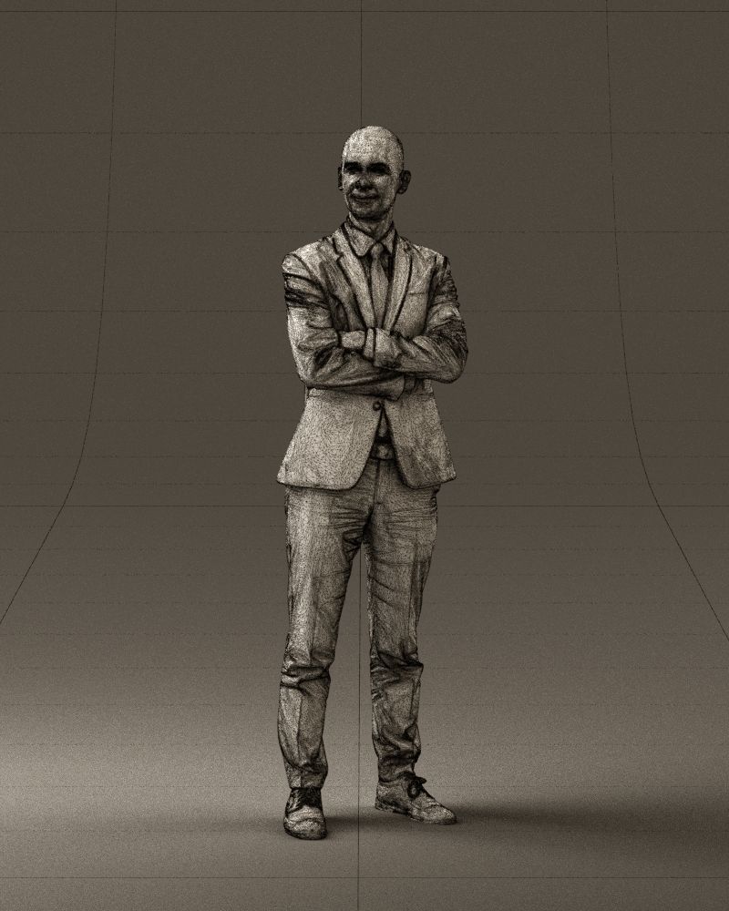 Man in black suit 0450 3D print model 3D print model_35
