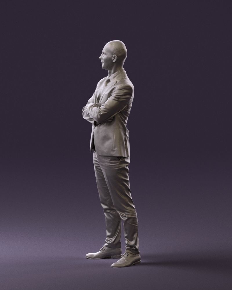 Man in black suit 0450 3D print model 3D print model_25