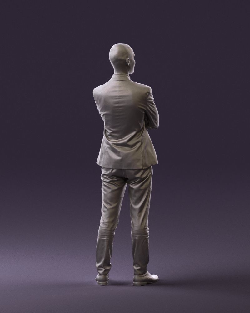Man in black suit 0450 3D print model 3D print model_16