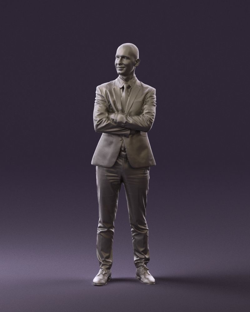 Man in black suit 0450 3D print model 3D print model_31