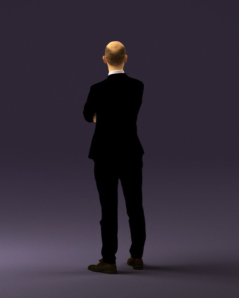 Man in black suit 0450 3D print model 3D print model_18