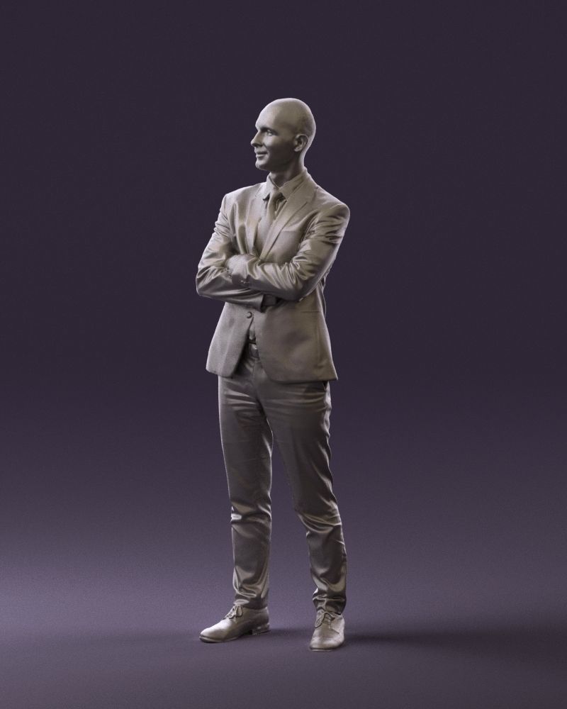 Man in black suit 0450 3D print model 3D print model_28