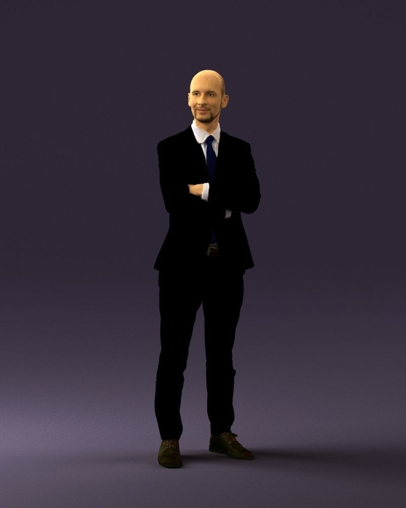 Man in black suit 0450 3D print model 3D print model_33