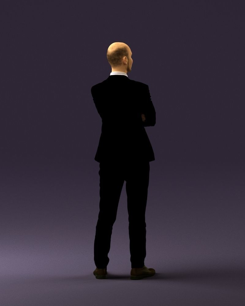 Man in black suit 0450 3D print model 3D print model_15