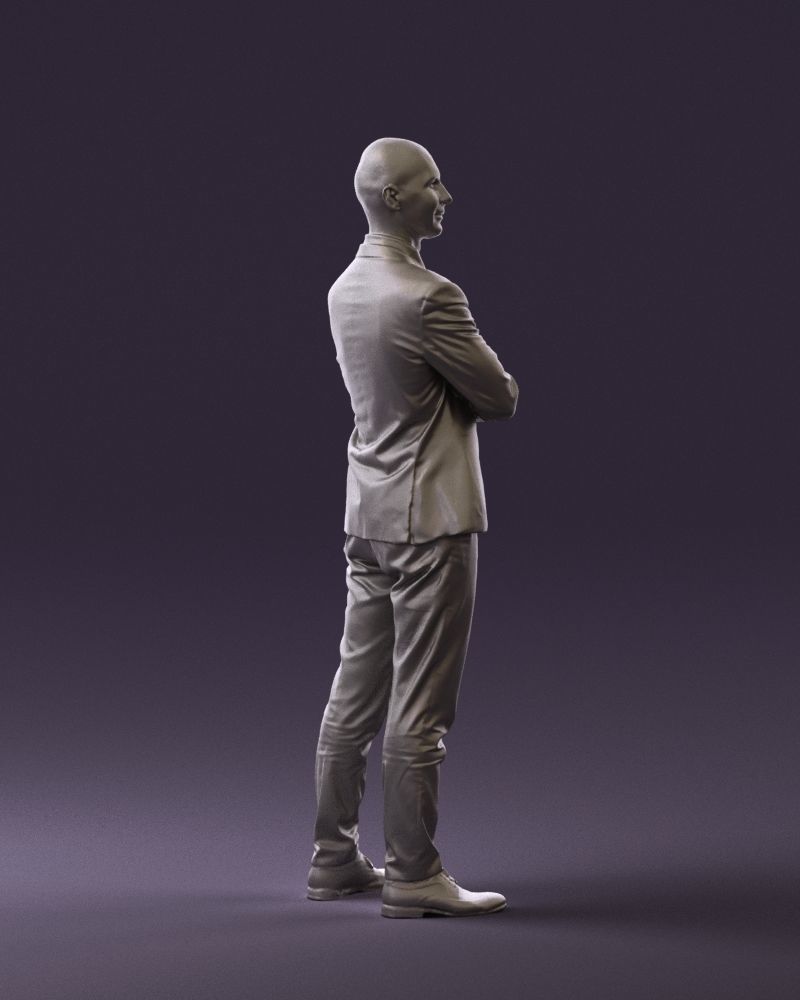 Man in black suit 0450 3D print model 3D print model_13