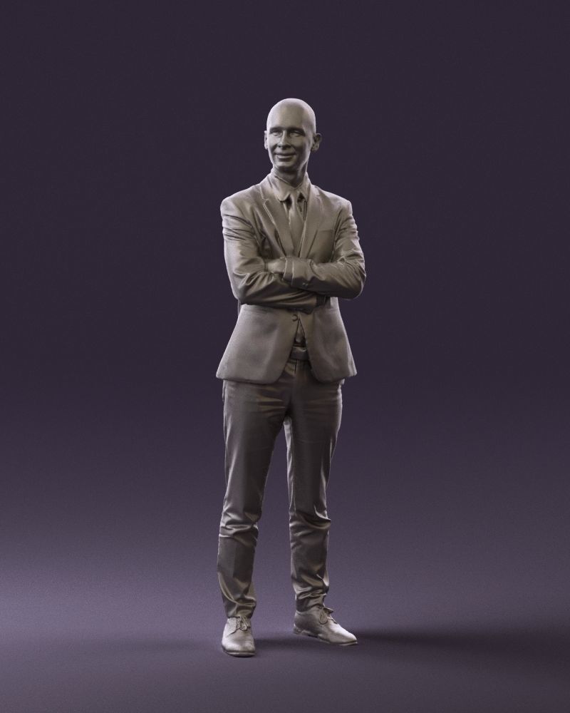Man in black suit 0450 3D print model 3D print model_34