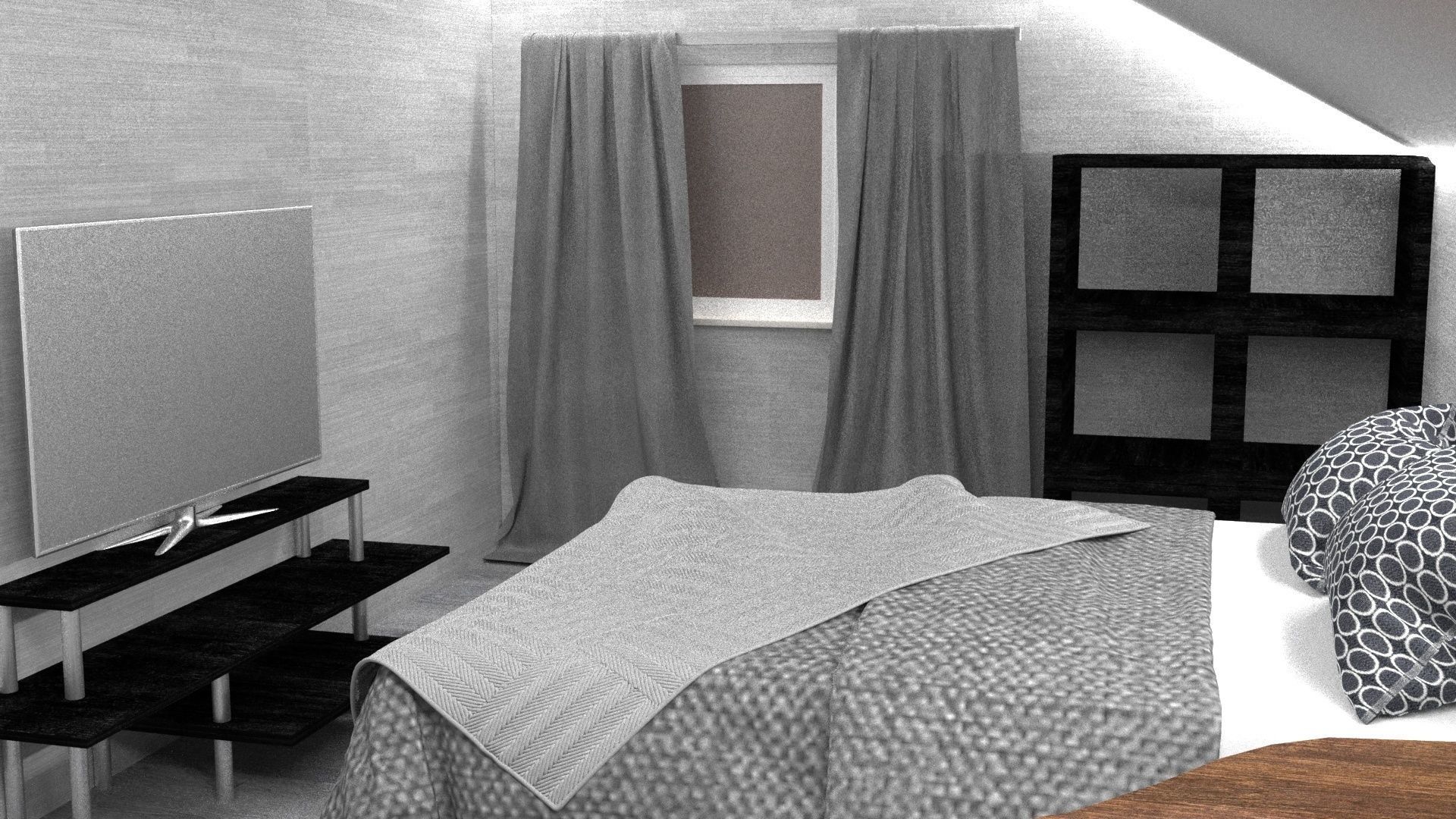 3d Room interior Low-poly 3D model_2