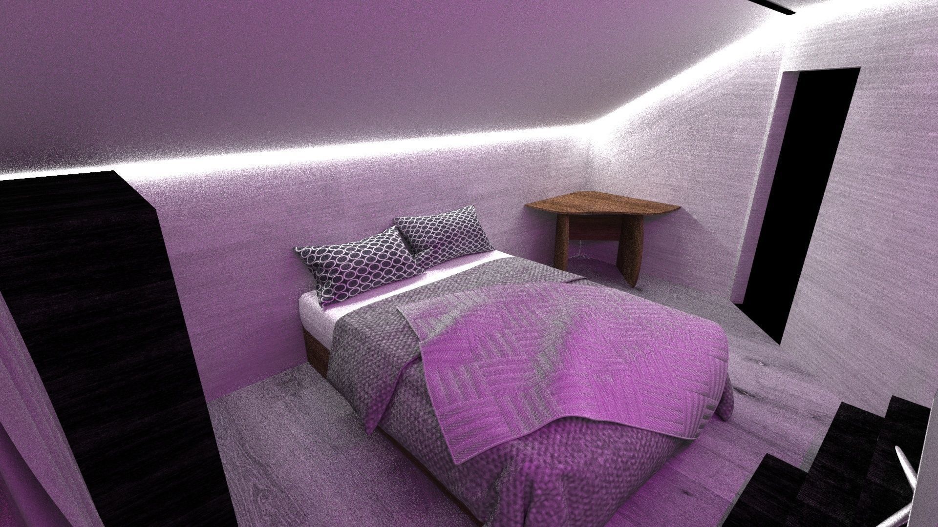 3d Room interior Low-poly 3D model_4