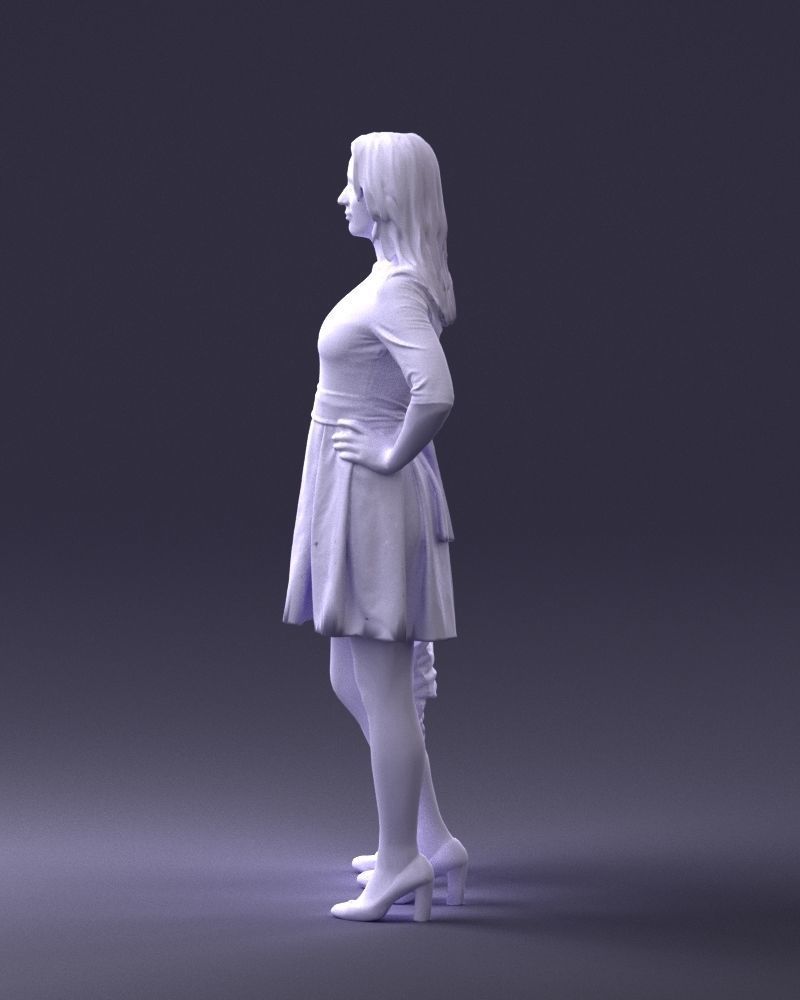 000388 Realistic 3D Scanned Family Set Woman and Child Low-poly 3D model_26