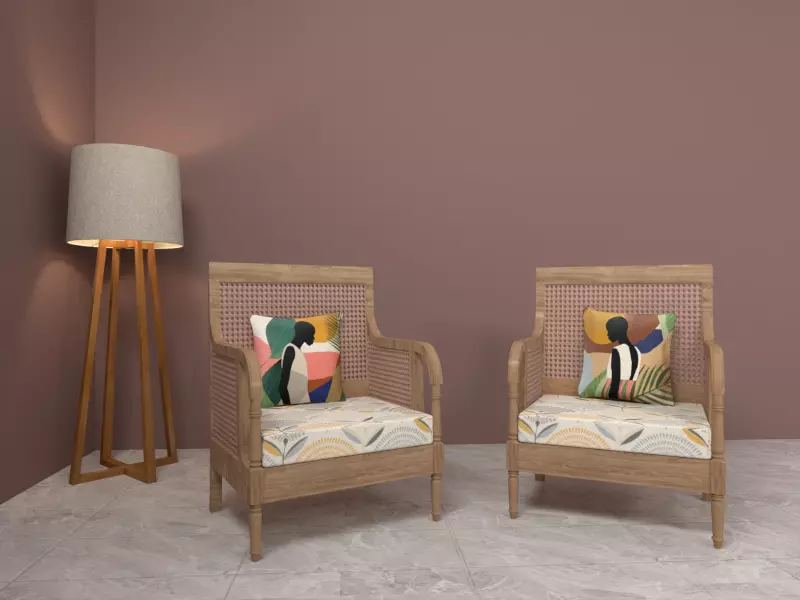Wicker Chair Low-poly 3D model
