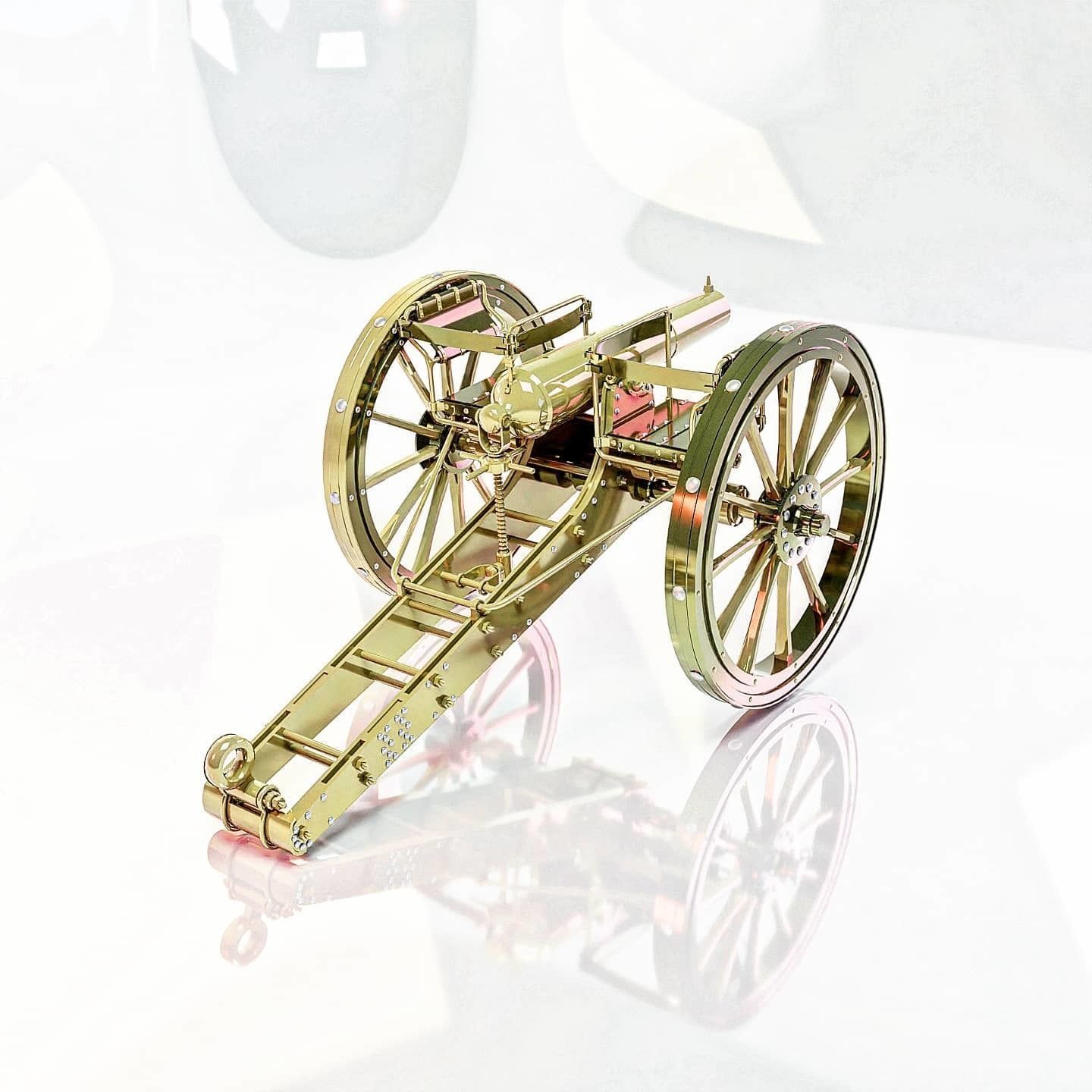 Artillery gun 3D model_1
