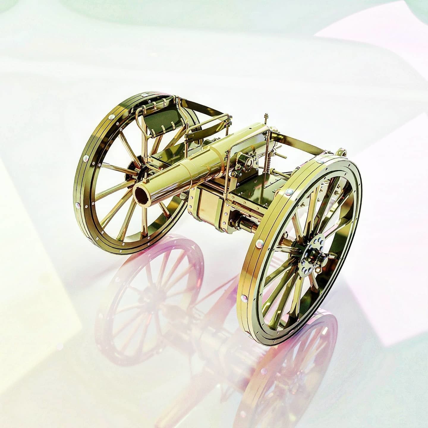 Artillery gun 3D model_0