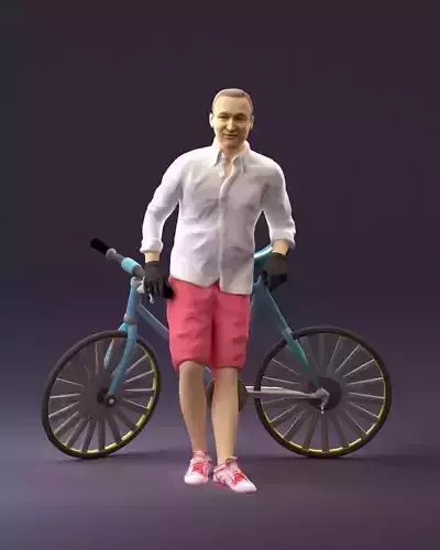 man with bicycle 1097