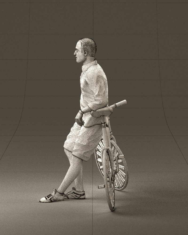 man with bicycle 1097 3D model_32