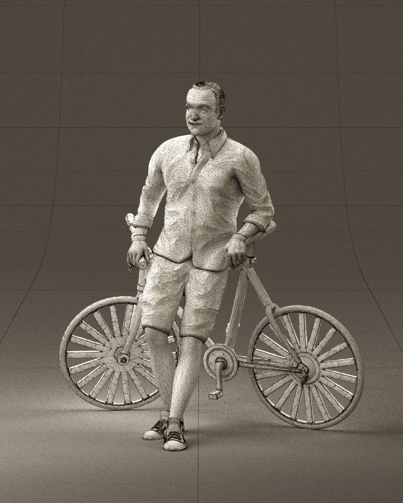 man with bicycle 1097 3D model_34