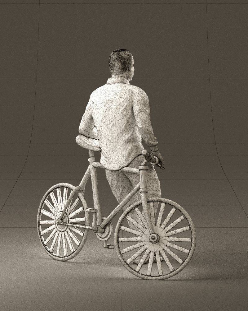 man with bicycle 1097 3D model_29