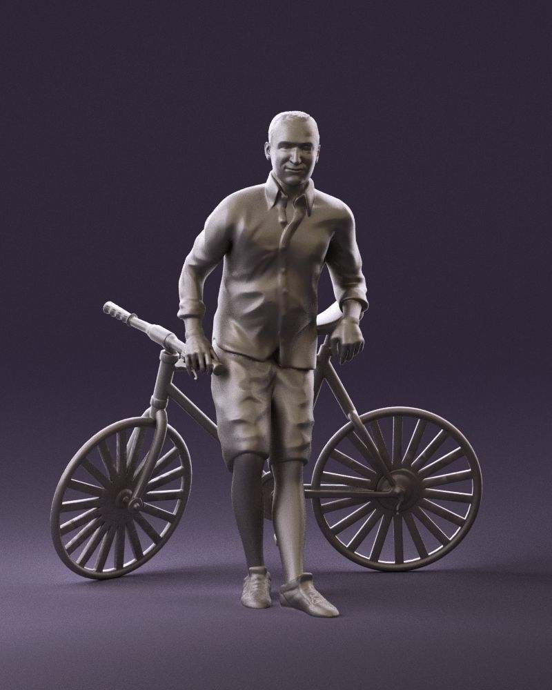 man with bicycle 1097 3D model_13