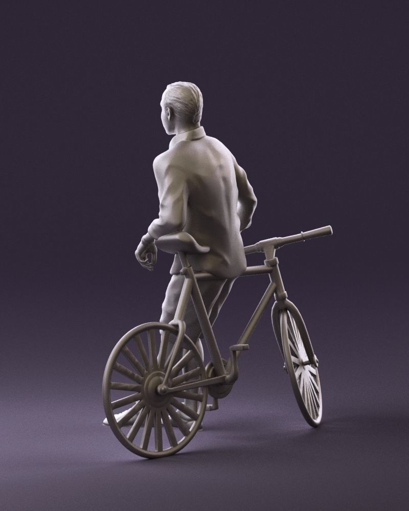 man with bicycle 1097 3D model_19