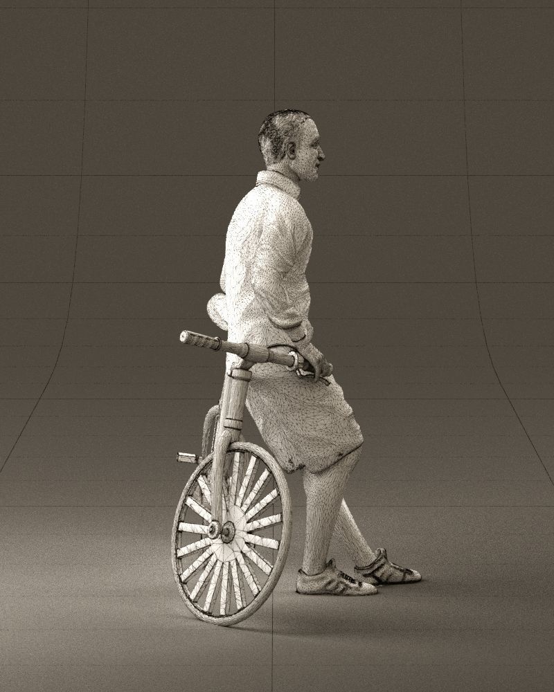 man with bicycle 1097 3D model_28