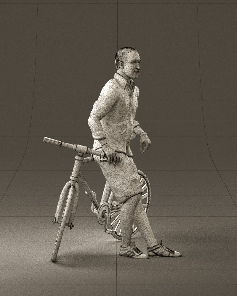 man with bicycle 1097 3D model_27