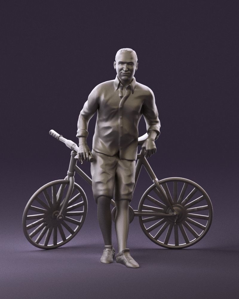 man with bicycle 1097 3D model_12