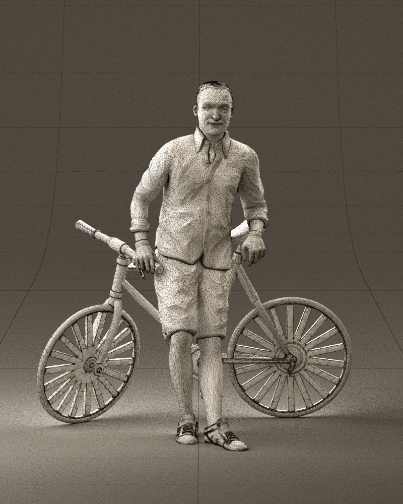 man with bicycle 1097 3D model_25