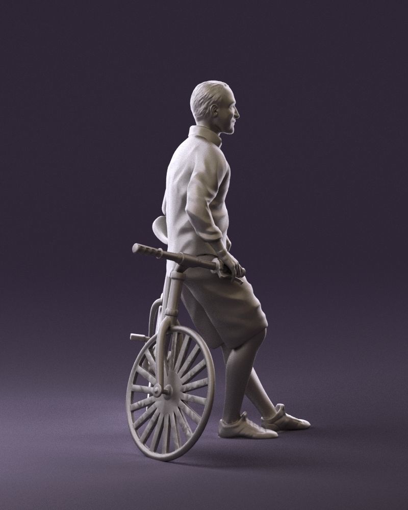 man with bicycle 1097 3D model_16