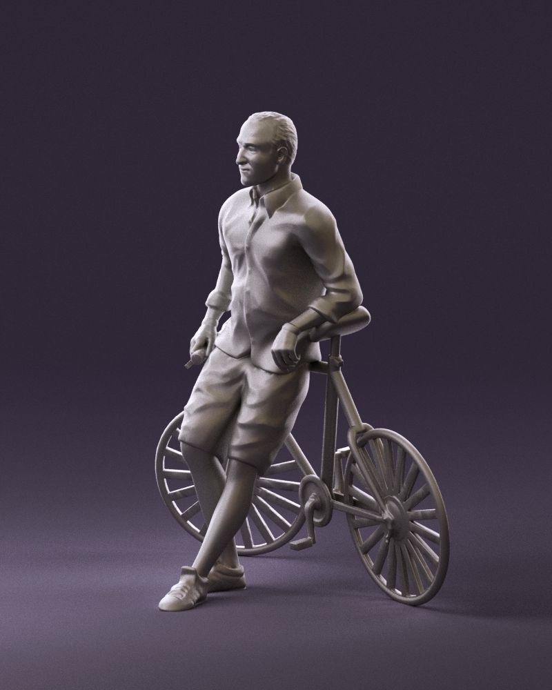 man with bicycle 1097 3D model_21