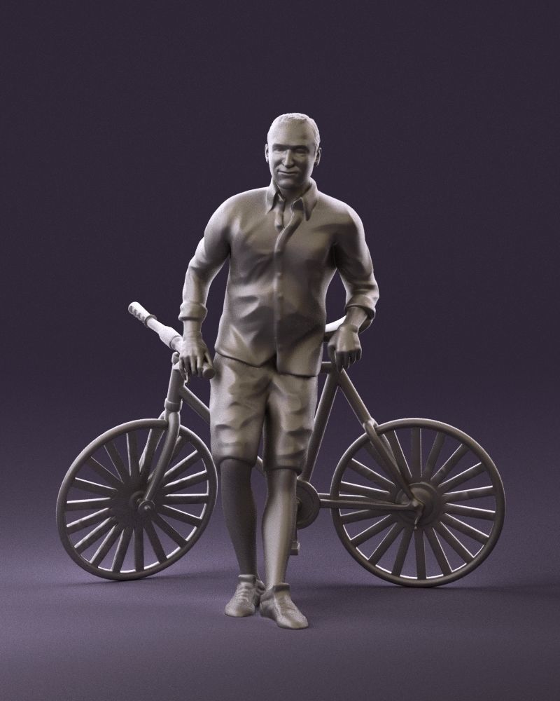 man with bicycle 1097 3D model_23